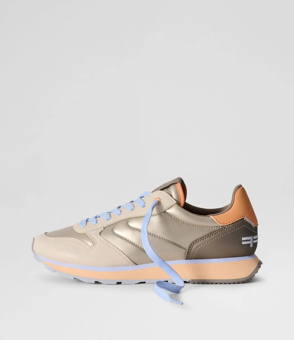 Hoff Track And Field Regium Grey Leather Fabric Sneakers