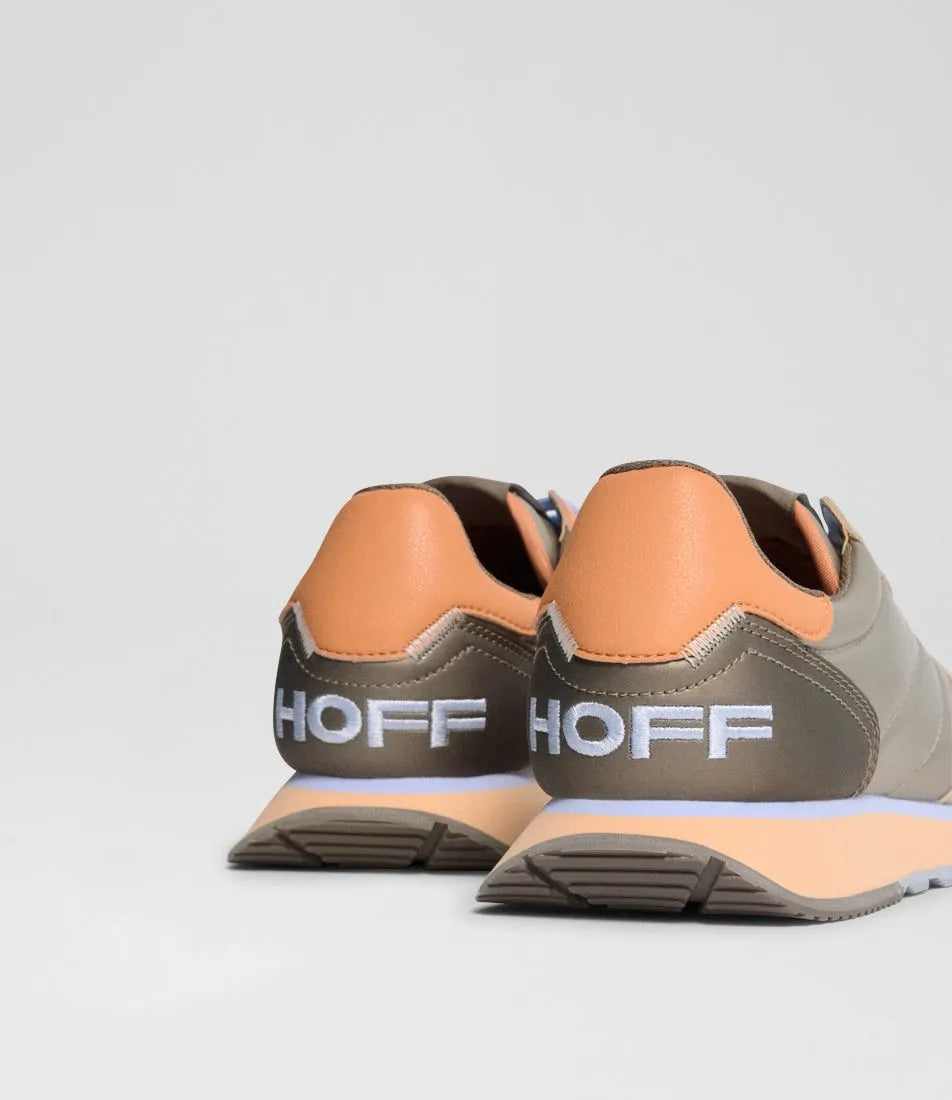 Hoff Track And Field Regium Grey Leather Fabric Sneakers