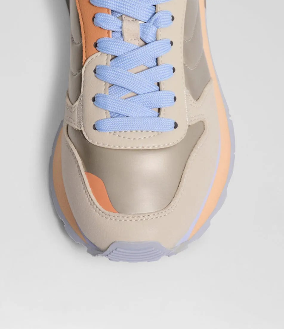 Hoff Track And Field Regium Grey Leather Fabric Sneakers