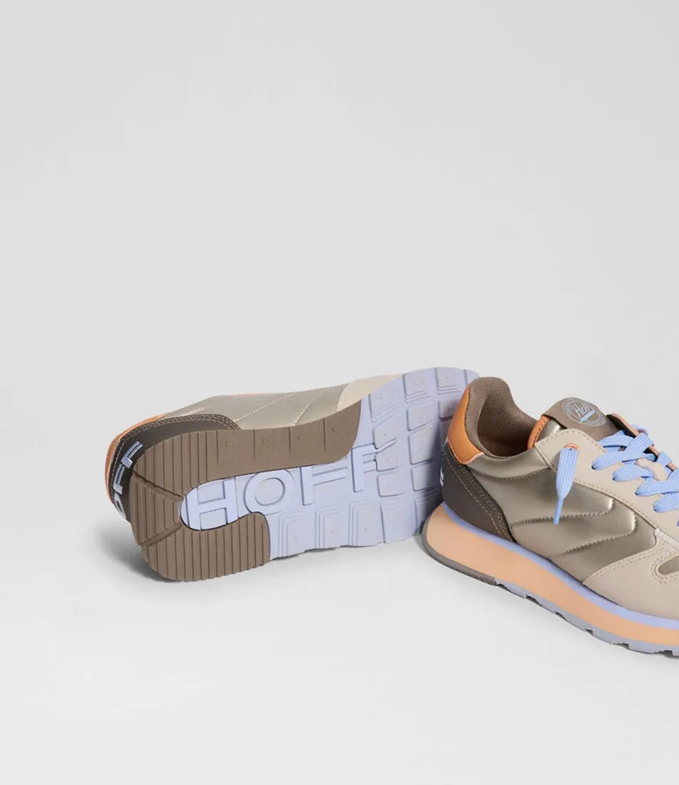 Hoff Track And Field Regium Grey Leather Fabric Sneakers