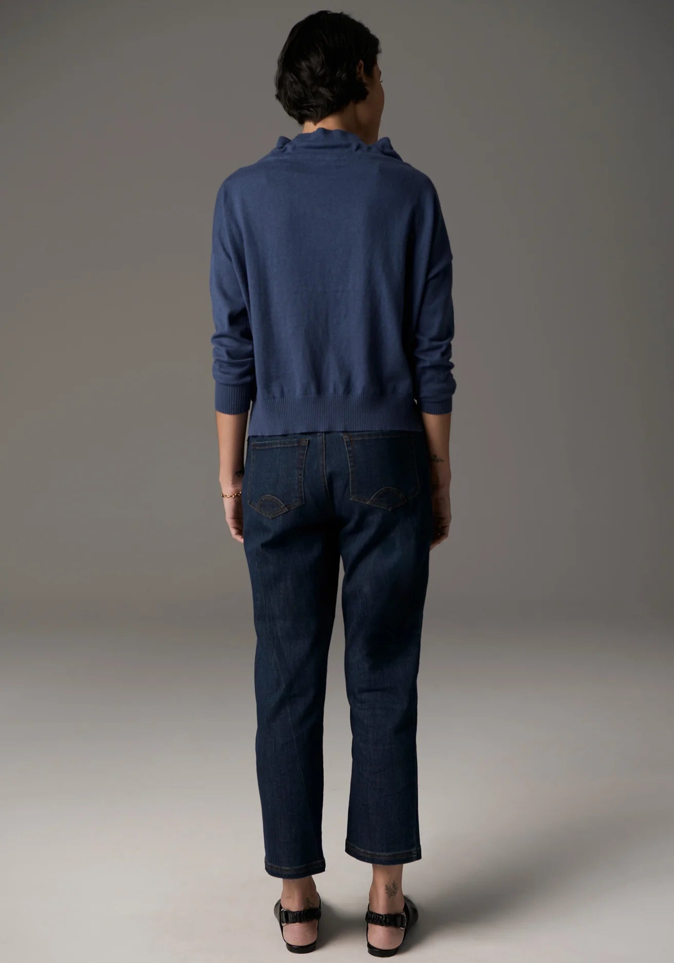 Beech Drawcord Knit Blue
